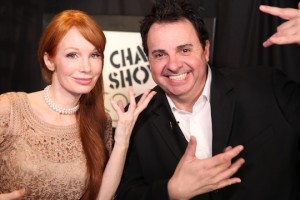 Producer Kimberley Kates with Celebrity Host Sandro Monetti on ActorsE Chat